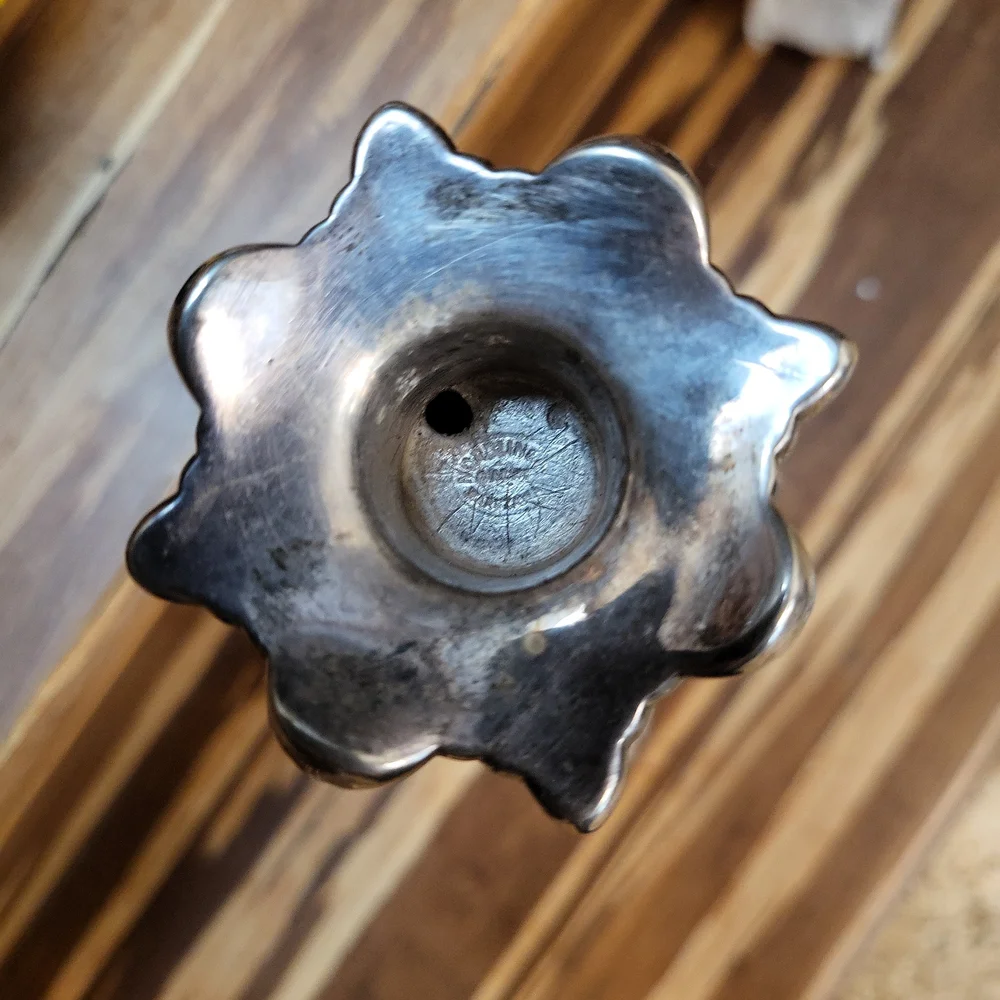 Pair of Russian Repousse Silver Plate Candlesticks by Warszawa Norblin 19th Cent - Picture 10 of 11